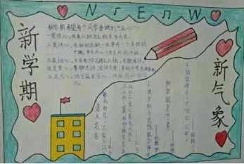 小学生新年手抄报新生活新起点初一手抄报一年级新生手抄报新起点新