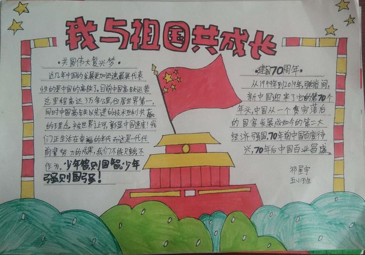 和祖国共奋进 唱响民族团结之歌丨新华小学第三学段系列活动之手抄报