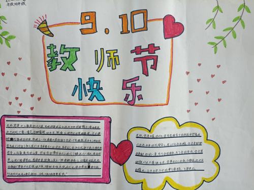 感恩教师节难忘师生情 庙张小学举行庆祝教师节绘画手抄报活动