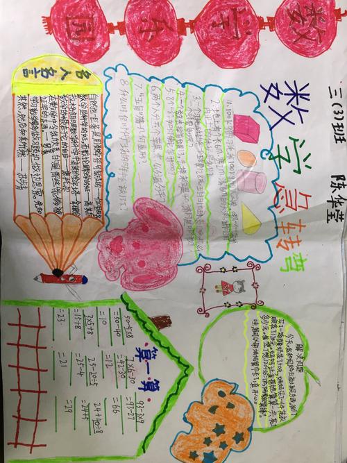 跟错题说拜拜数学手抄报三3班