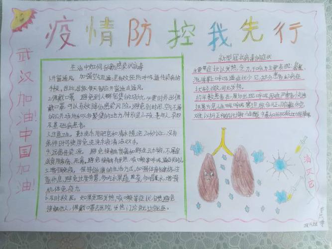 防控新型冠状病毒手抄报