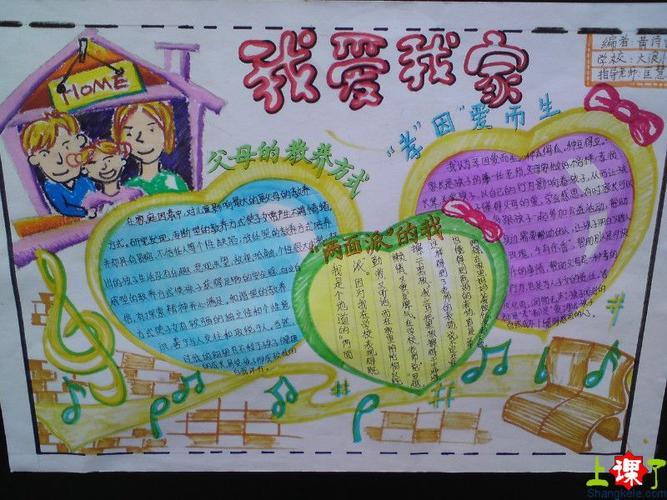 我画我家小学生四年级手抄报小学四年级手抄报