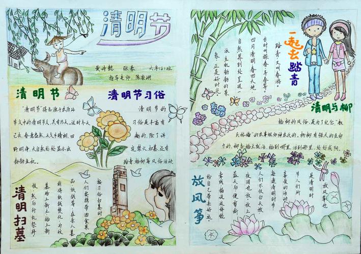 关于幼儿园清明节手抄报简单好画精选最新