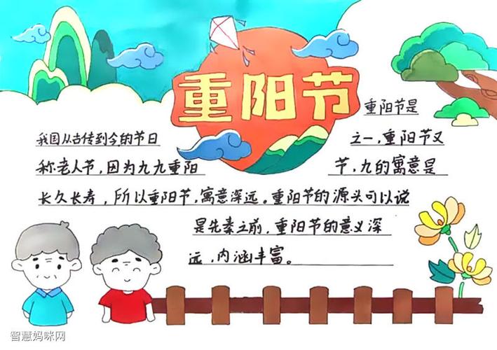 三年级小学生重阳节手抄报图片