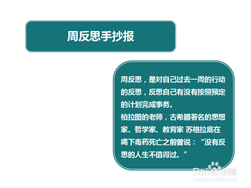 第三步画好的边框中写上关于周反思手抄报 的详细介绍.