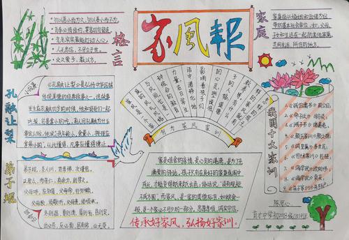 黔江区育才中学组织开展 立家规传家训扬家风主题手抄报评比