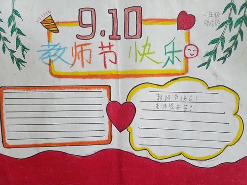 感恩教师节难忘师生情 庙张小学举行庆祝教师节绘画手抄报活动