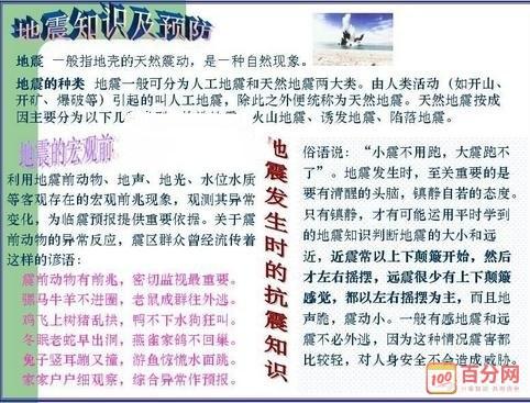 防震减灾科普手抄报设计