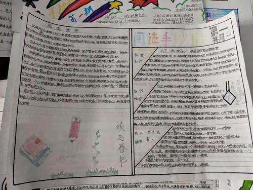 四子王旗第二小学六年级2班学生阅读手抄报展评