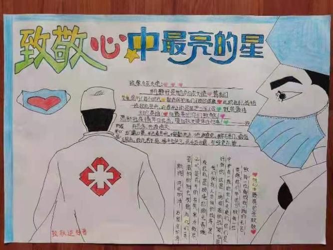 手抄小报凝爱心 防疫之情传你我鸡泽县第二实验小学防疫手抄报