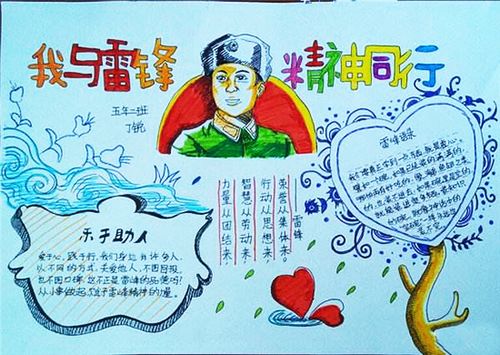 关于向雷锋学习小学生手抄报