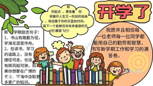 开学了手抄报 开学了手抄报画法