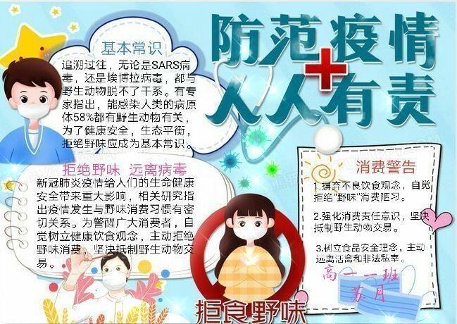 安阳县高级中学食品卫生安全与防疫知识手抄报制作比赛