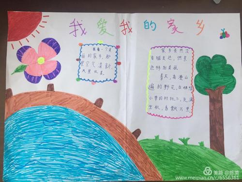 奈曼旗蒙古族实验小学四年一班家乡美主题手抄报展览