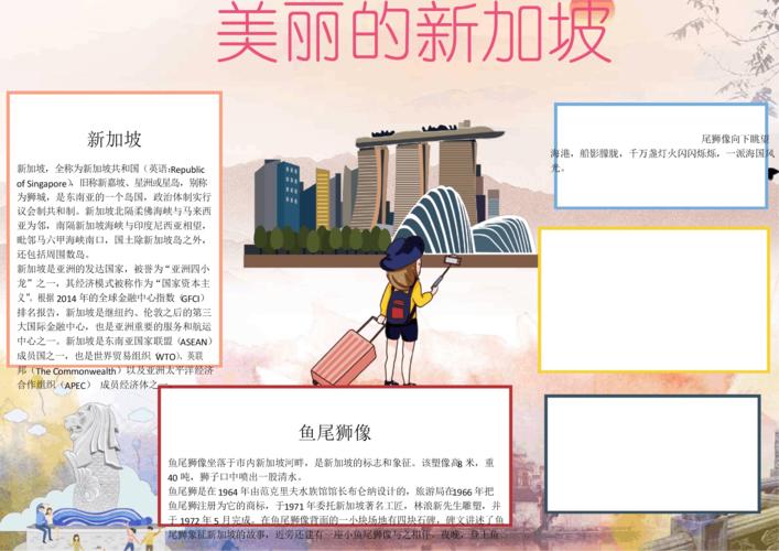 美丽的新加坡小报手抄报电子小报word小报.docx 2页