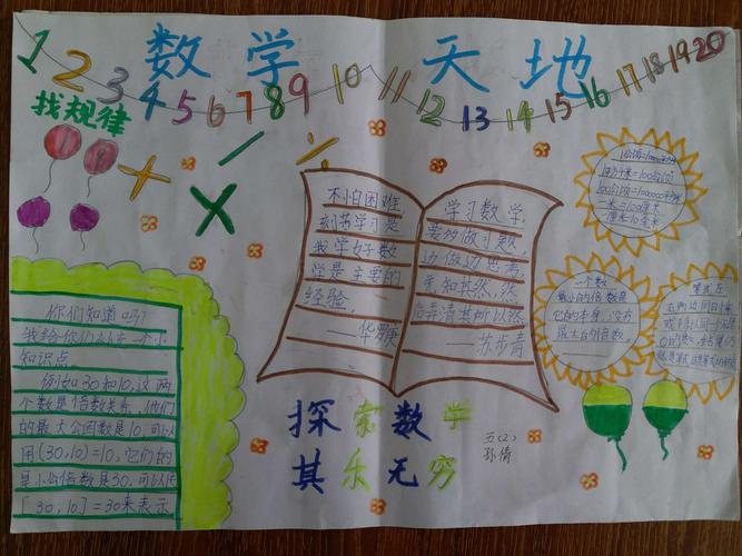 快乐学习数学在我身边--记西宋集小学数学手抄报比赛活动