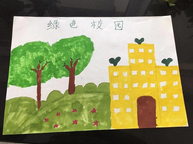 学生作品2绿色环保我爱校园手抄报