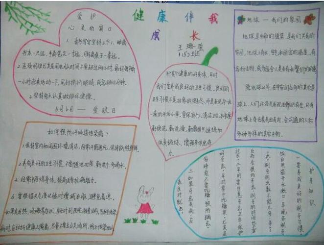 健康伴我成长手抄报图片大全