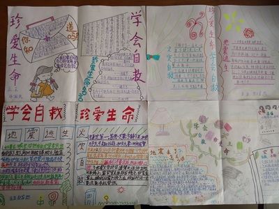 学会生存学会自救手抄报学会感恩手抄报