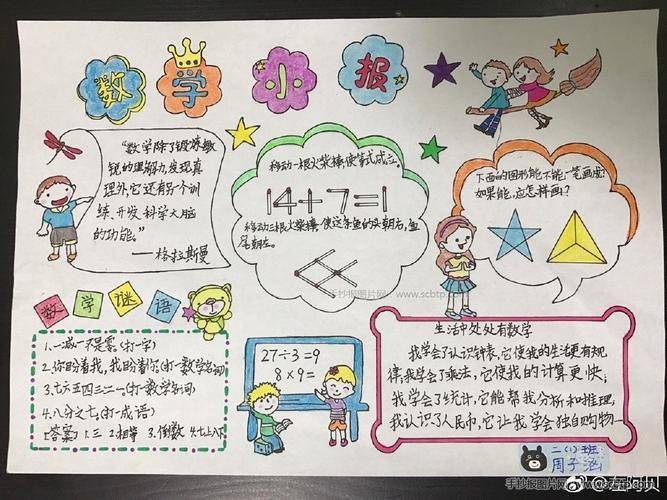 小学数学手抄报版面设计2数学手抄报读书手抄报-手抄报图片网可爱的