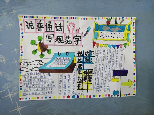 安阳市钢二路小学开展说普通话写规范字手抄报活动