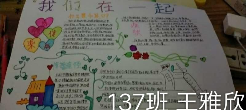 137班我们在一起手抄报展