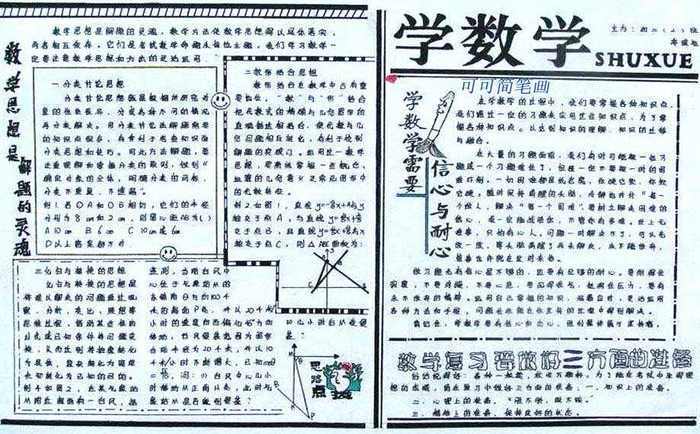 初中数学数形结合手抄报 初中数学手抄报