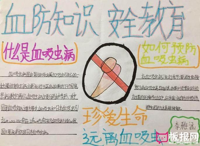 预防小学生贫血手抄报小学生手抄报