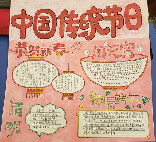 走进节日习俗莲都外国语学校二年级开展传统节日手抄报比赛