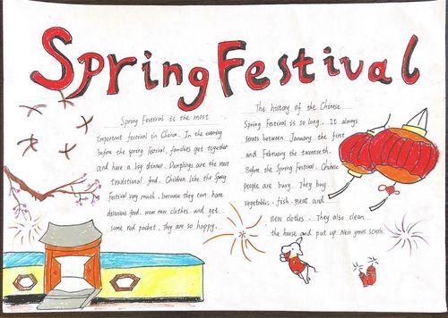 节日 弘扬民族文化广昌县第三小学spring festival英语手抄报评选