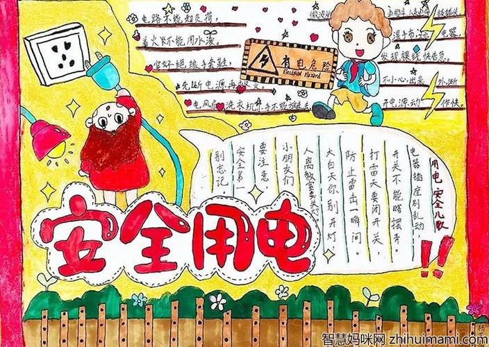 小学生安全用电手抄报图片简单好画-图3