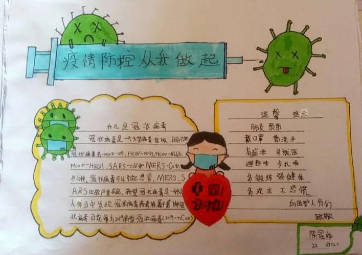 学生防控疫情手抄报制作东山县实验小学四年二班