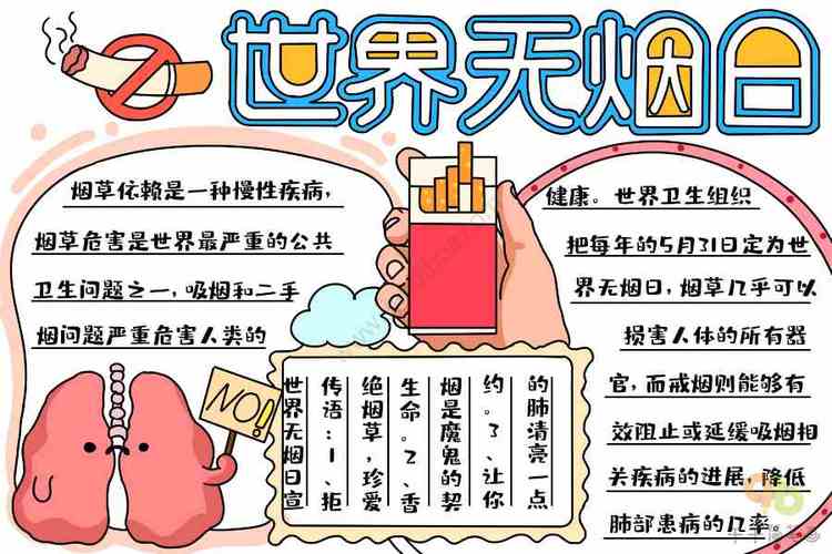 2022世界无烟日手抄报带文字内容世界无烟日手抄报简笔画