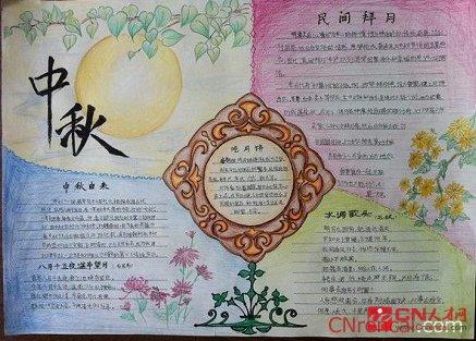 cn职场指南网 其他文章 应用文写作 手抄报 四年级中秋节手抄报图片