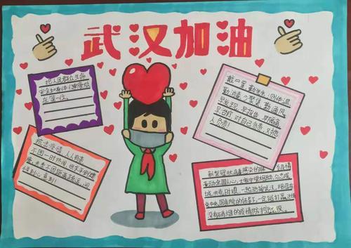 武汉加油小学生四年级手抄报 小学四年级手抄报