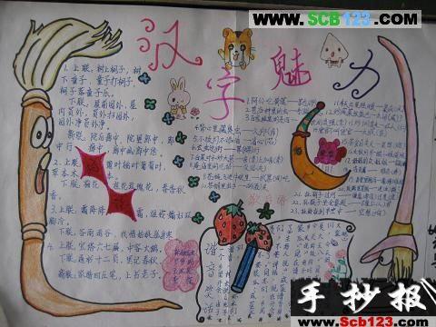 关于汉字的手抄报内容小学生手抄报