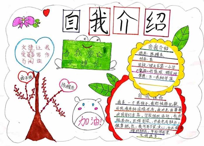 自我介绍手抄报小学生手抄报语文手抄报