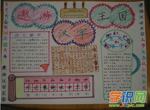 小学关于我爱你汉字的手抄报设计