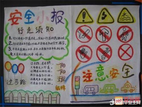 关于力学安全的手抄报 小学安全手抄报