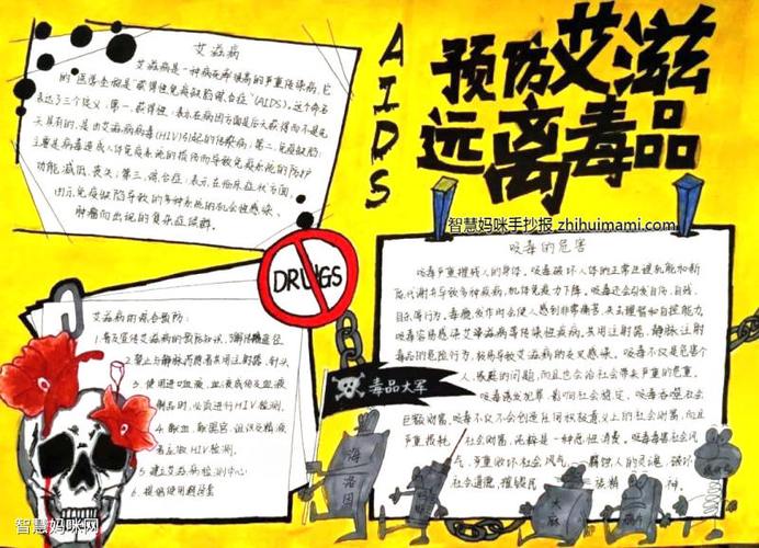 禁毒防艾手抄报手抄报简单又漂亮8张-图3禁毒防艾手抄报手抄报简单