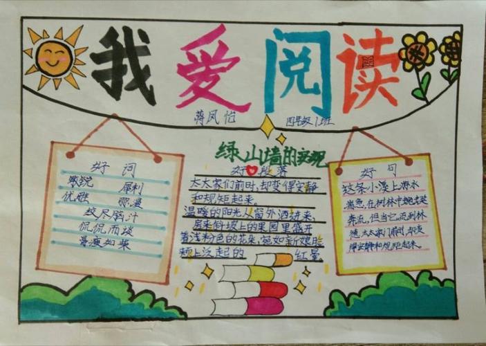 华澳小学4.1班阅读手抄报悦读遇见最美的假期