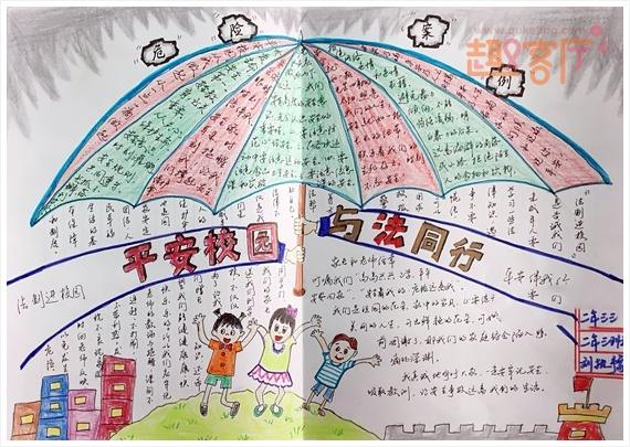平安校园手抄报简单平安校园安全手抄报内容