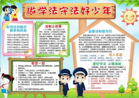 做一个合法小公民手抄报 公民道德手抄报