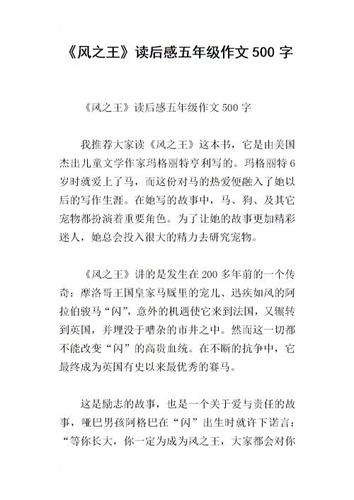 风之王读后感手抄报 手抄报简单又漂亮