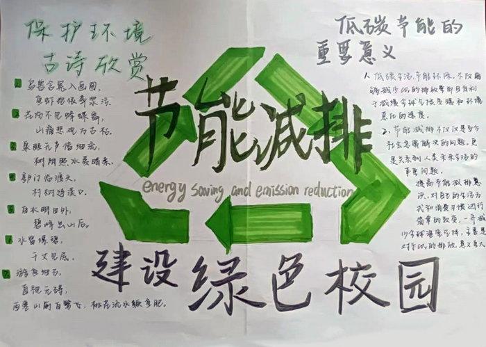 手机版作文吧践行节能减排创建绿色校园手抄报精选8张1第一张