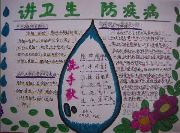 卫生手抄报环境卫生手抄报小学生卫生手抄报