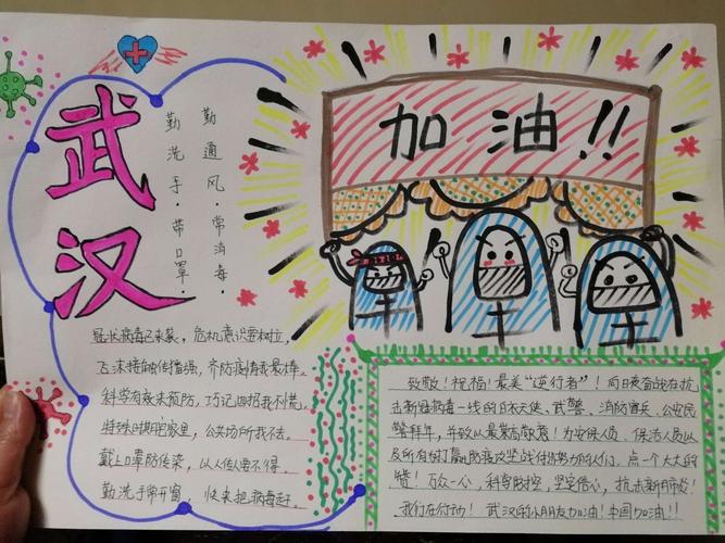 官渡区和平小学《抗击疫情为武汉加油》手抄报比赛活动评比结果