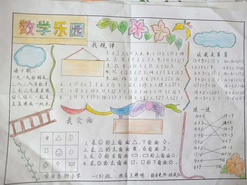 学府东街小学一年级数学手抄报