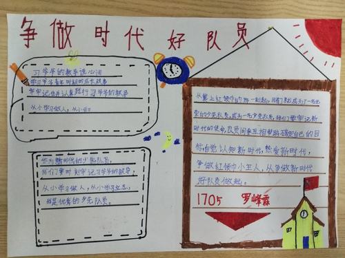 枫溪学校1705班争做新时代好队员手抄报评比