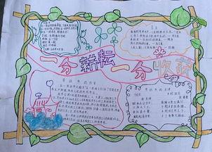 劳动与收获手抄报设计图一分耕耘一分收获